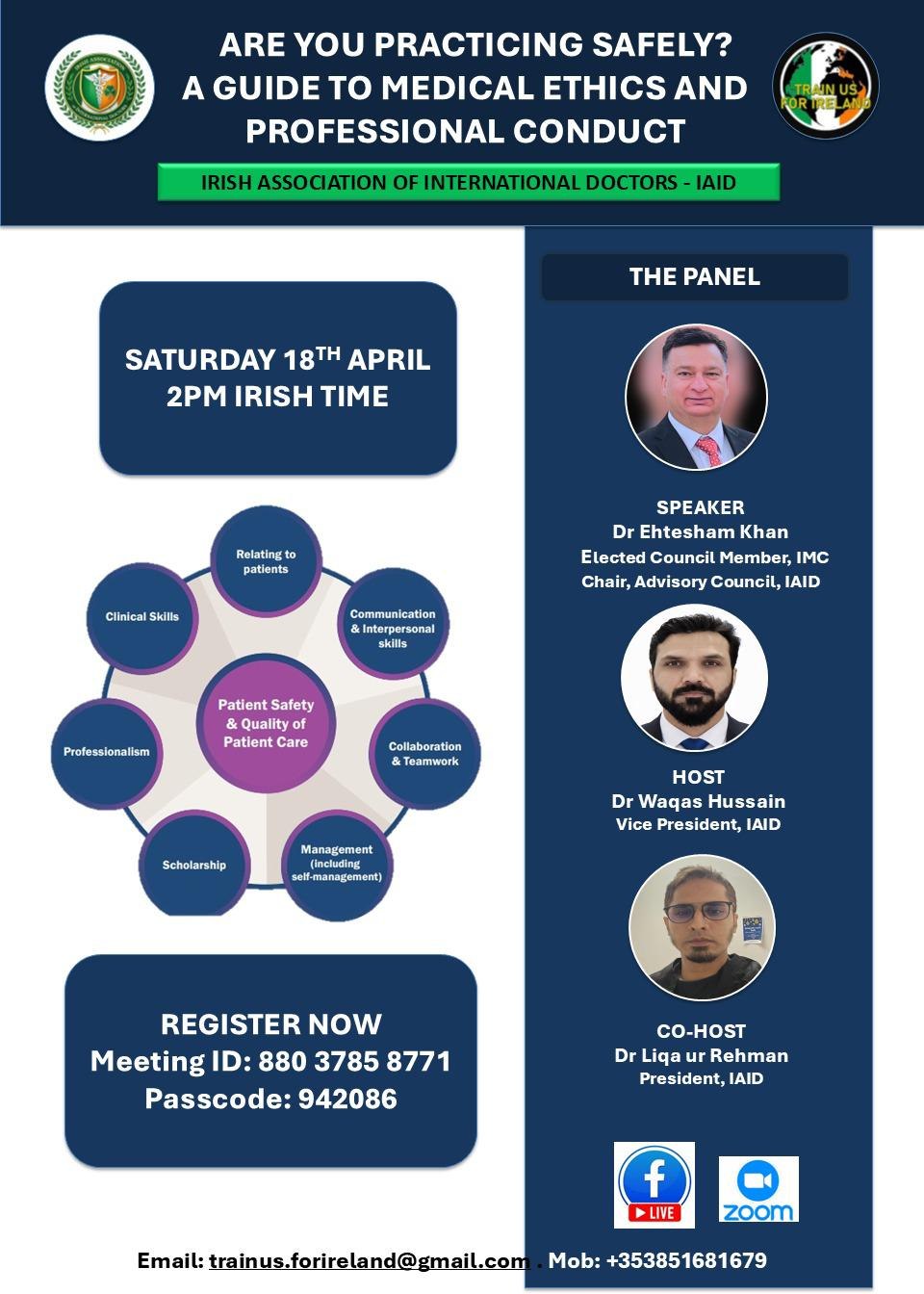 IAID webinar programme on medical ethics and professional conduct
